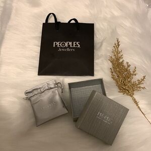 Peoples Jewellers  Empty Gift Box, pouch and bag